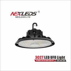NEXLEDS - LED UFO Color Select High Bay - 3CCT Adjustable - 150/120/100W - 120-347V - 140LM/w - Black Finish - NX-UHBS8-150W-H-MV-TCP