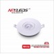 NEXLEDS - 4 inch LED Dimmable Downlight - 3CCT - 12W - AC100-120V - White Finish - Suitable for Damp location