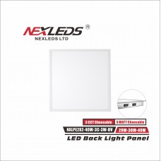 NEXLEDS - LED 2x2 Backlit Panel light - 3CCT Adjustable - 20W/30W/40W - 120-347VAC - White Finish 
