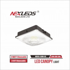 NEXLEDS - LED Canopy Light - 3CCT Adjustable - 50W/40W/30W Choosable - 100-347V - 130lm/w 