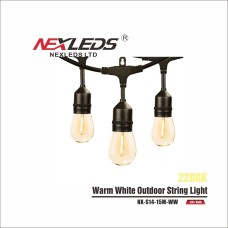 Nexleds NX-S14-15M-WW LED Warm White Outdoor String Lights