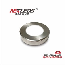 Nexleds NX-2PL-243W-5CCT-BN 5CCT Brushed Nickel Puck Light