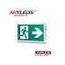 Nexleds NX-EMRMEPW Plastic White Edge Lit Running Man Exit Sign
