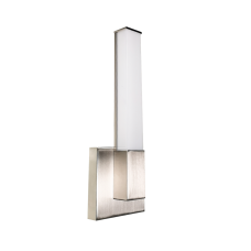 RENO R32102 Brush Nickel Slim Wall Sconce - 16W - 27/30/35/40/50K Selectable CCT - 120V - 1000 lm 