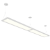 Reno R33401 RENO-RBDP4-40W-DV-MCCT - 1x4 Bi-Directional Pendant with Translucent Optics 40W - 35/40/5000K