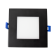 Reno R36018 LED SQUARE RECESSED POTLIGHT 4" - 12W - 2700/3000/3500/4000/5000K Selectable CCT - 120V - Black