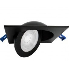 Reno R36109 LED Floating Square Gimbal Potlight 4″ 9W - Slim profile LED with integrated MCCT technology - 2700/3000/3500/4000/5000K - Black Finish