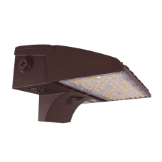 Reno R51042 LED Cut Off Wall Pack - 60/80/100W Selectable Wattage - 120-347V - 30/40/50K Selectable CCT - Up to 169lm/W - Built-In DC Photocell - Brown Finish