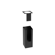 Reno R59021 RENO-CWS-SQKIT-4-BK - 4" Square Shell for Cylinder Wall Sconce Black Finish