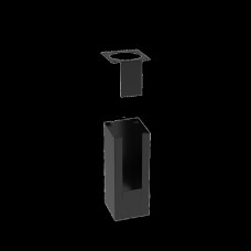 Reno R59023 RENO-CWS-SQKIT-6-BK - 6" Square Shell for Cylinder Wall Sconce - Black Finish