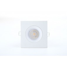 Votatec 4" Square Slim/ Airtight Gimbal - 10W - 3CCT Adjustable - 120V - 750LM - White Finish - VO-GSP4W10-120-D-3WAY