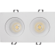 Votatec 3.5" 2 Heads Regressed Gimbal - 24W - 3CCT Adjustable - 120V - 5CCT Adjustable - White and Black Finish available - Wet Location suitable - VO-SP3.5W12-120-D-5WAY-2H