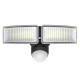 Votatec - Motion Security Light - 3CCT Adjustable - 2x15W - 120VAC - 2800LM - Black Finish - VO-SC2W30-120-P-3WAY/BK