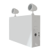Reno R61201 LED 36W BATTERY BACK-UP UNIT / White Powder Coated Steel Body / 2 x 2W Heads / Voltage:120V/277V/347V ,Material : Metal Frame/ABS HeadsEmergency Lighting